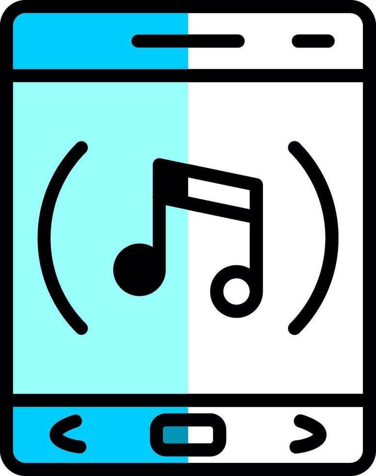 música aplicación vector icono diseño