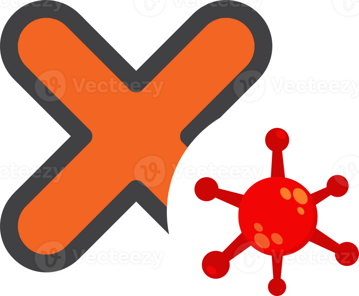 flat style virus icon png