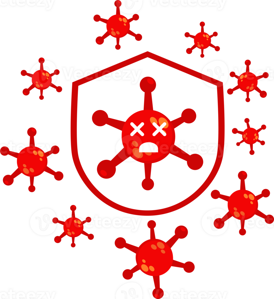 flat style virus icon concept png