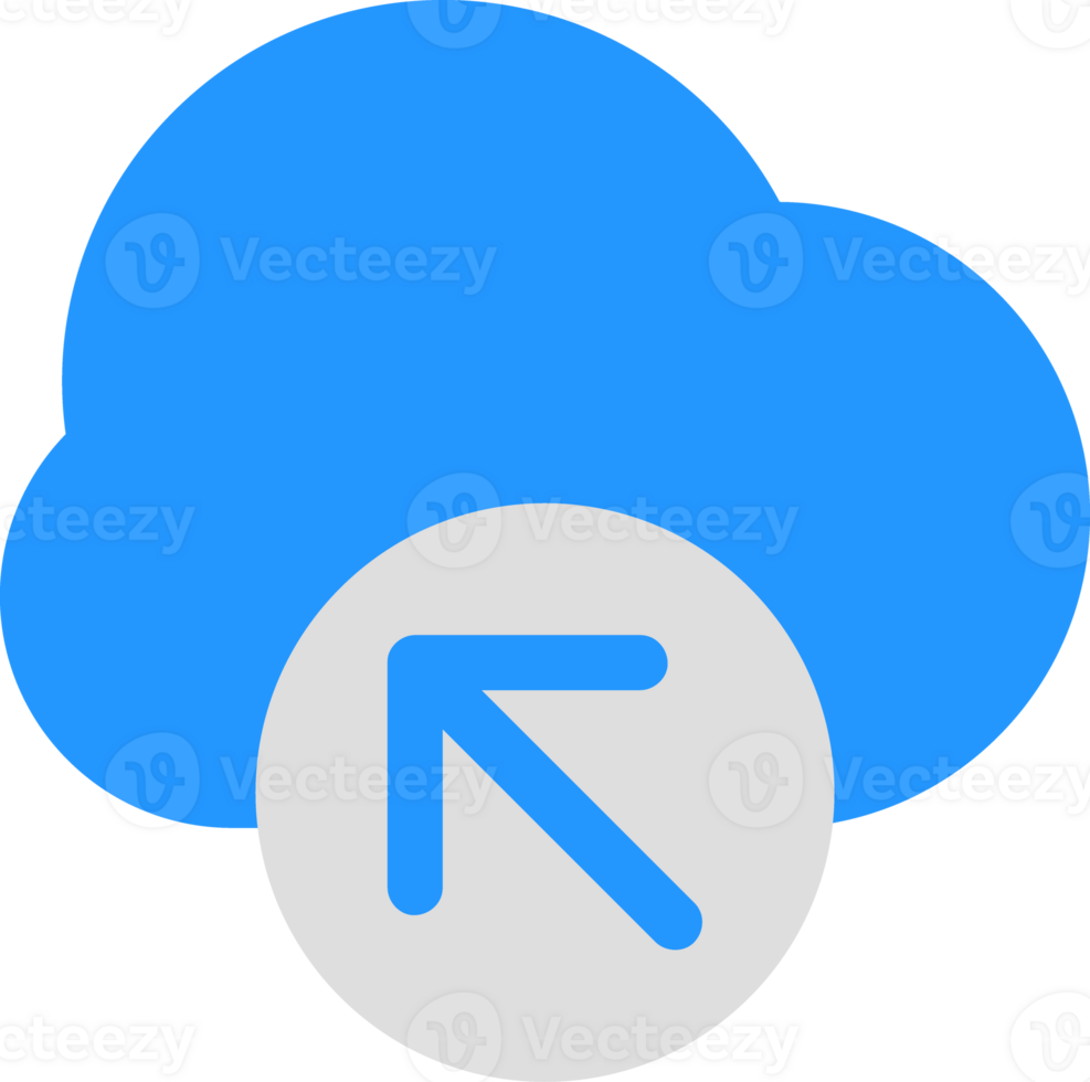flat style cloud data icon png