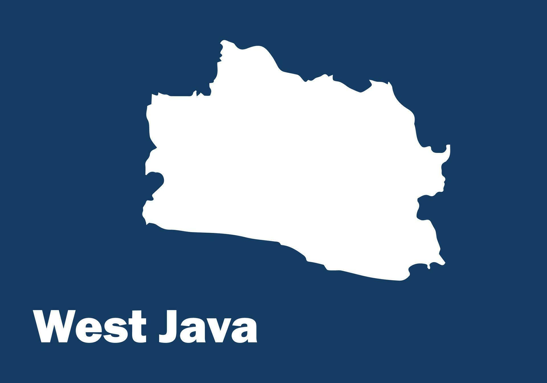vector of West Java map in blue and white color 28041664 Vector Art at ...