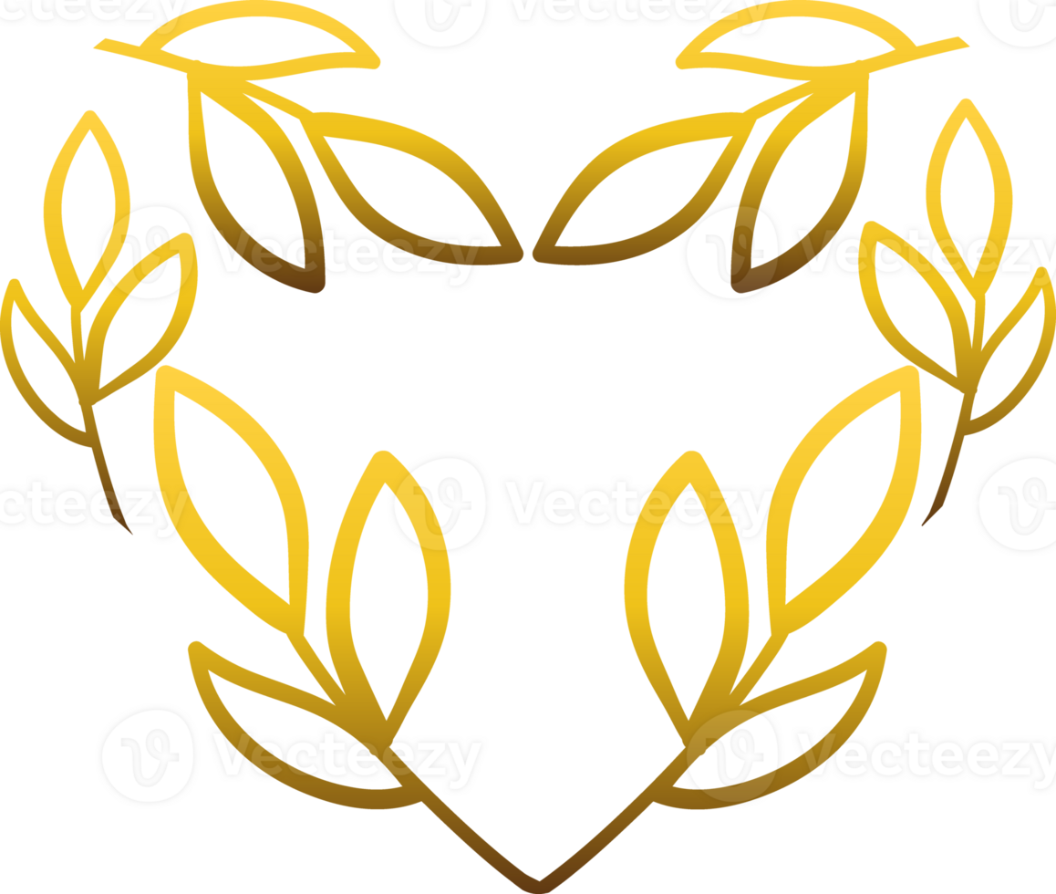 gold love ornament png