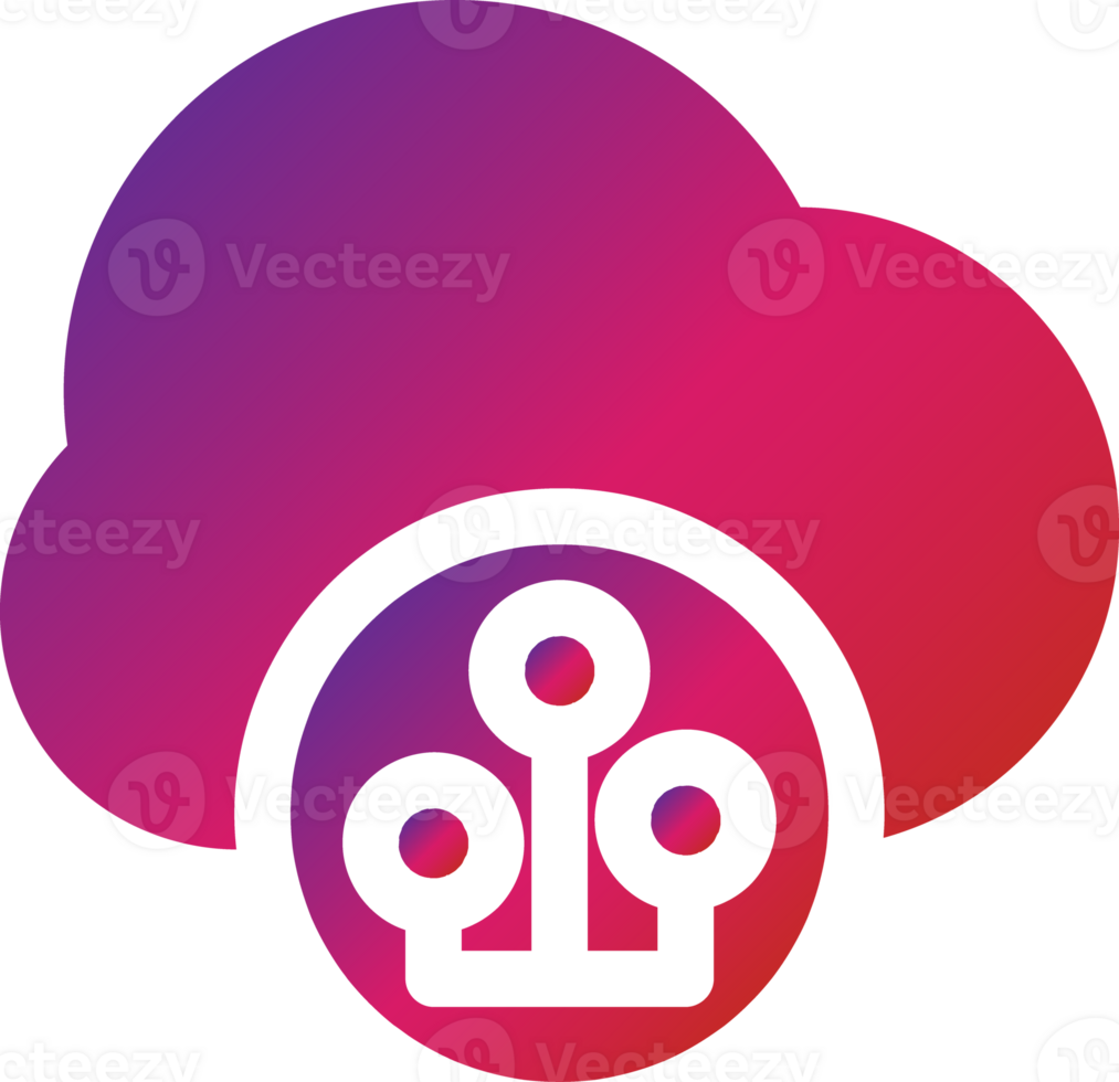 gradient style cloud icon png