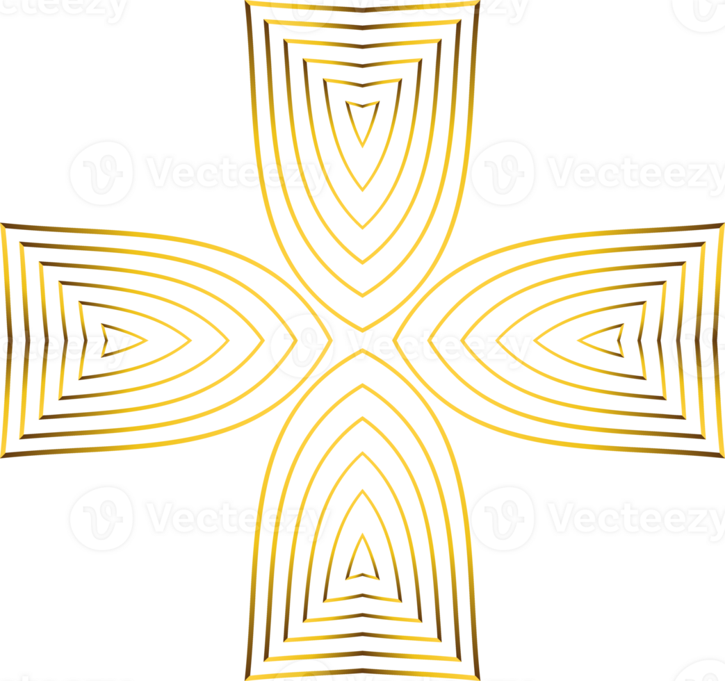 gold floral decoration png