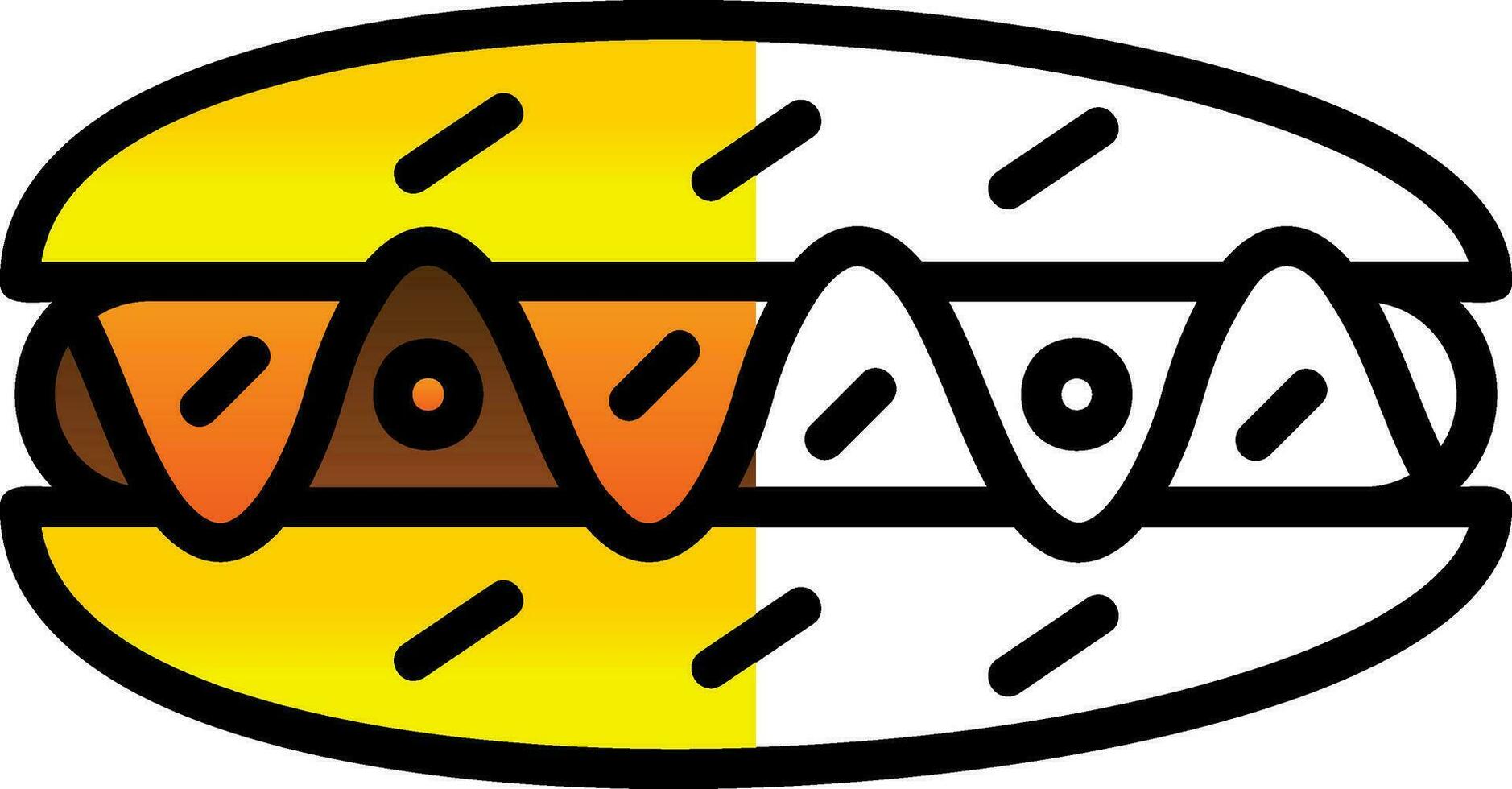 Hot Dog Vector Icon Design