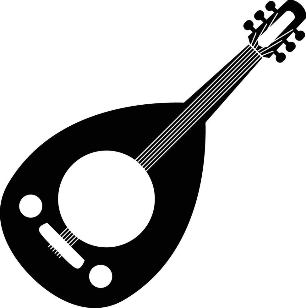 oud icono. oud Luna signo. oud instrumento símbolo. plano estilo. vector