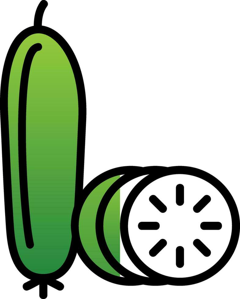 Cucumber Vector Icon Design