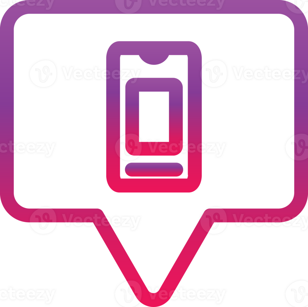 outline gradient style talk icon png