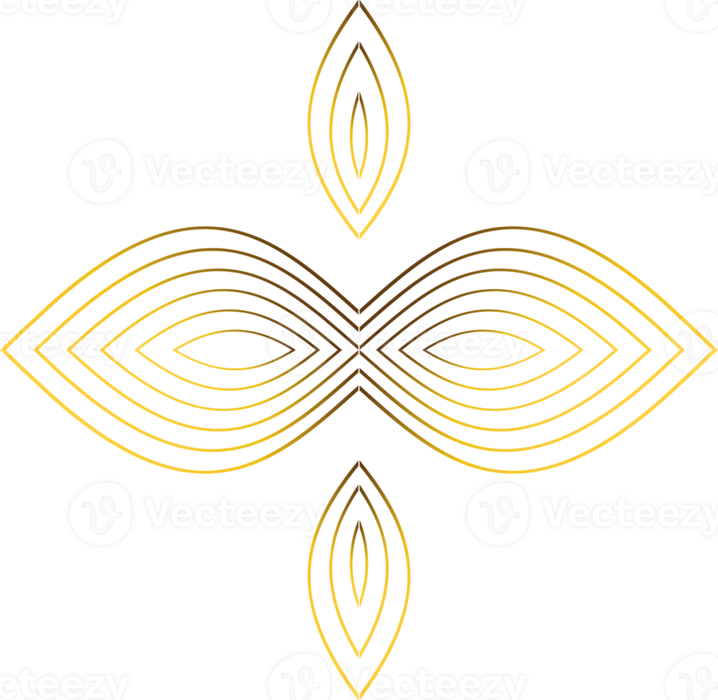 gold floral decoration png
