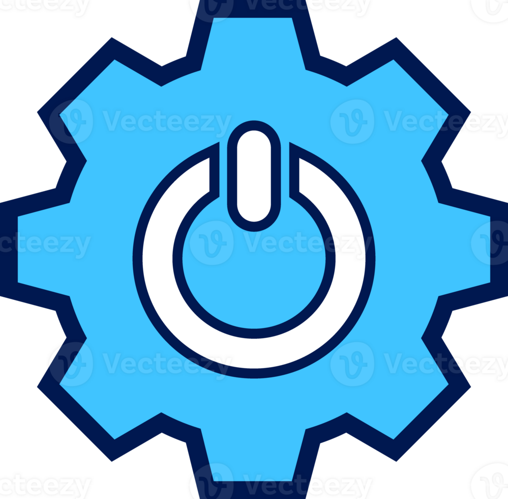 flat style setting gear icon png