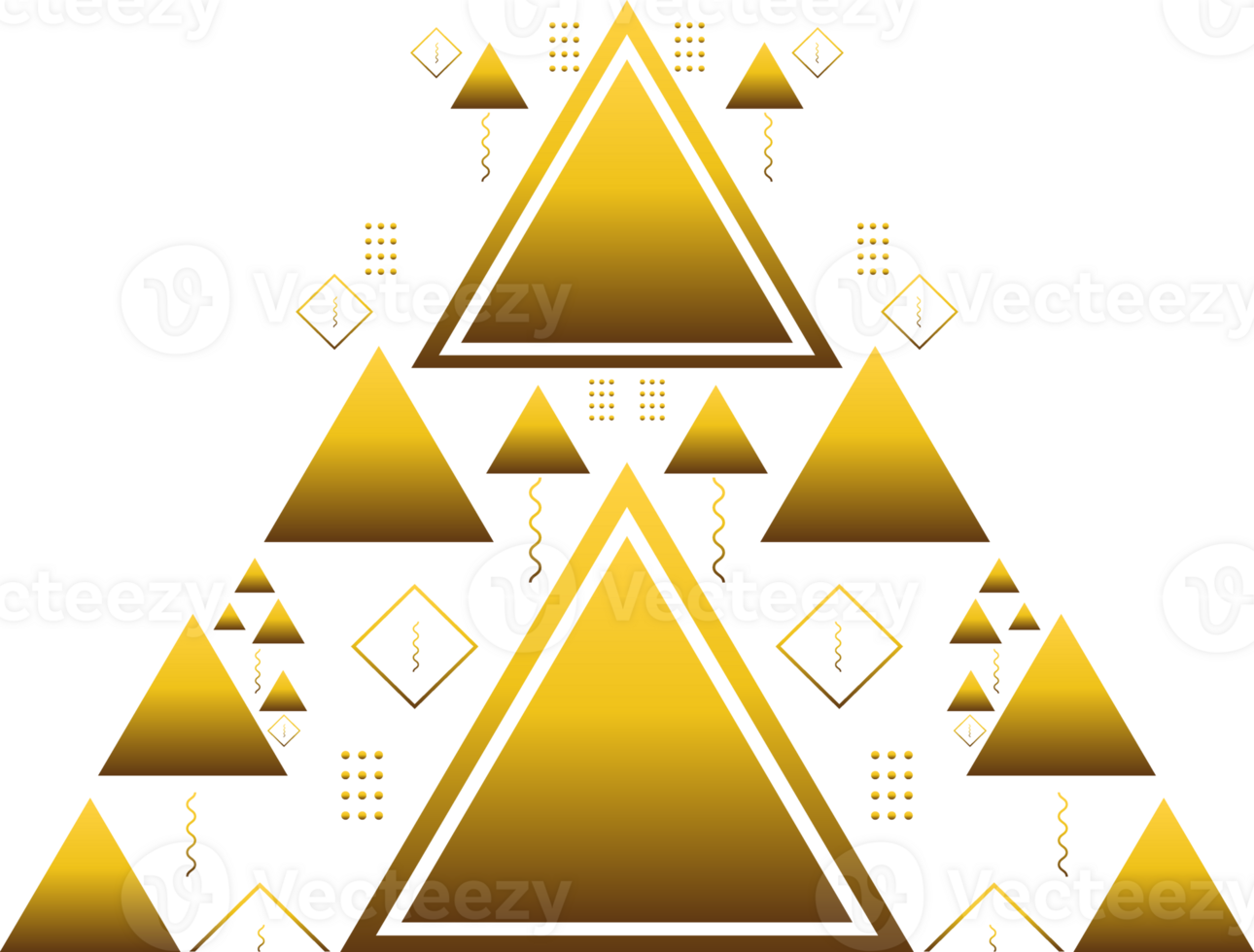 gold geometric decoration png