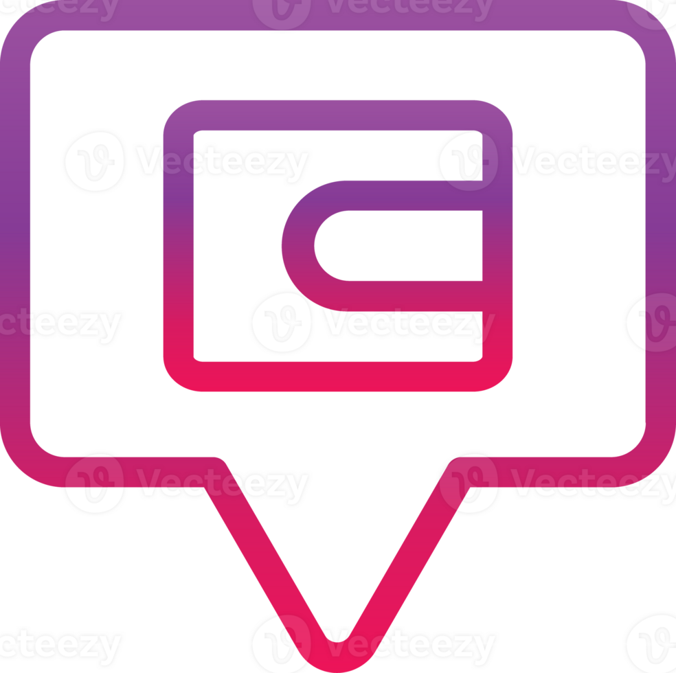 outline gradient style talk icon png