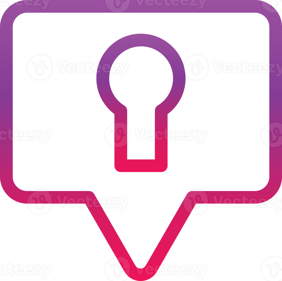 outline gradient style talk icon png