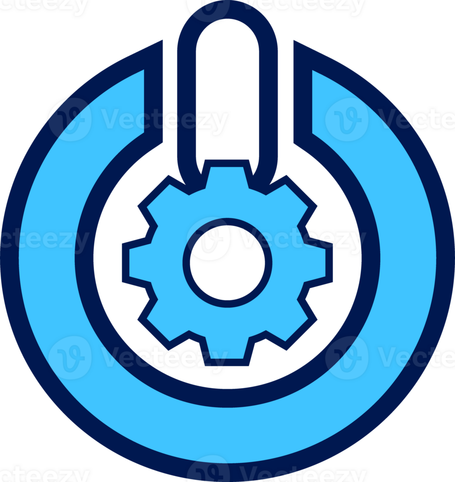 flat style setting gear icon png