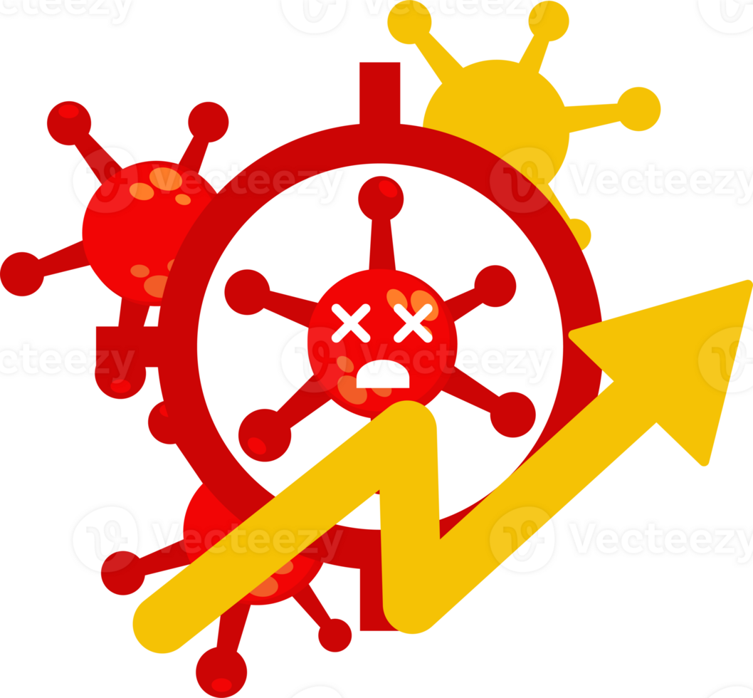 flat style virus icon concept png