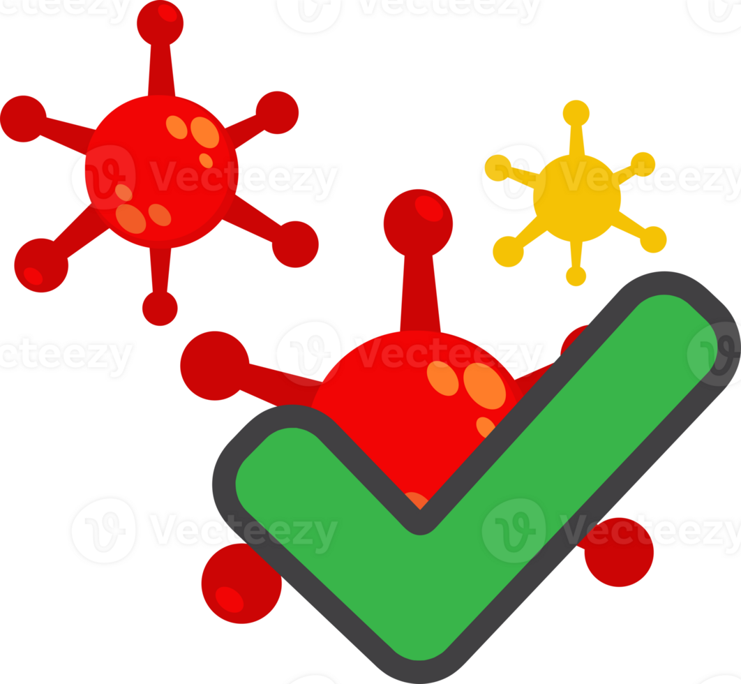 flat style virus icon concept png