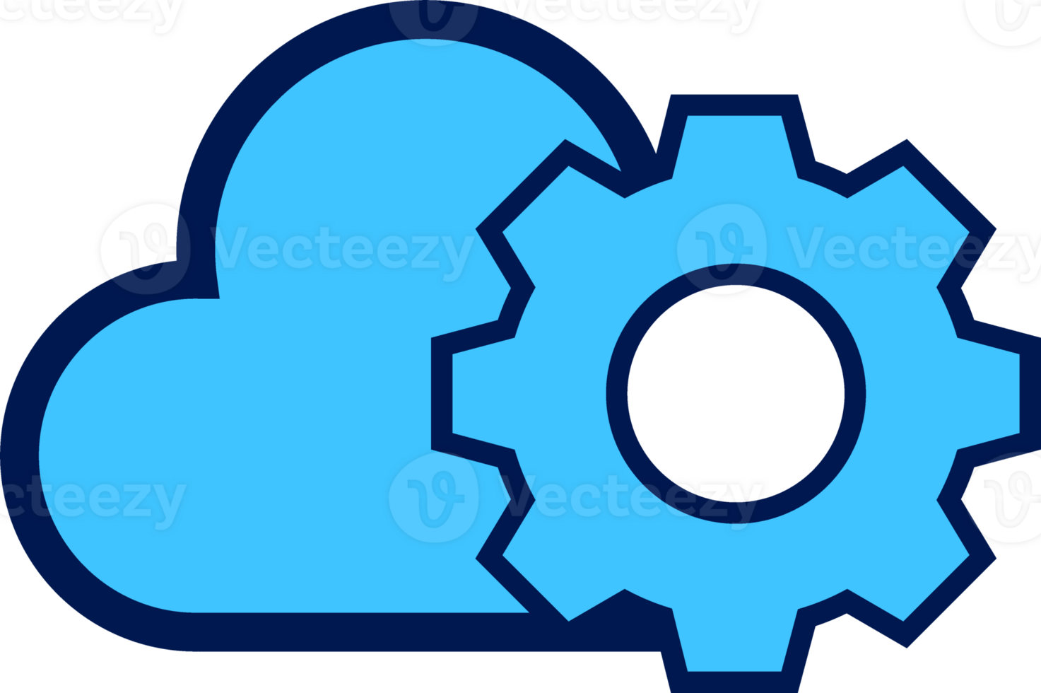 flat style setting gear icon png