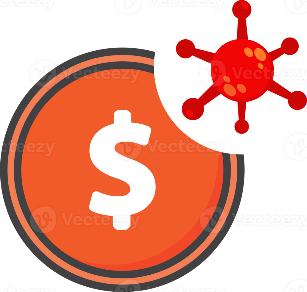 flat style virus icon concept png
