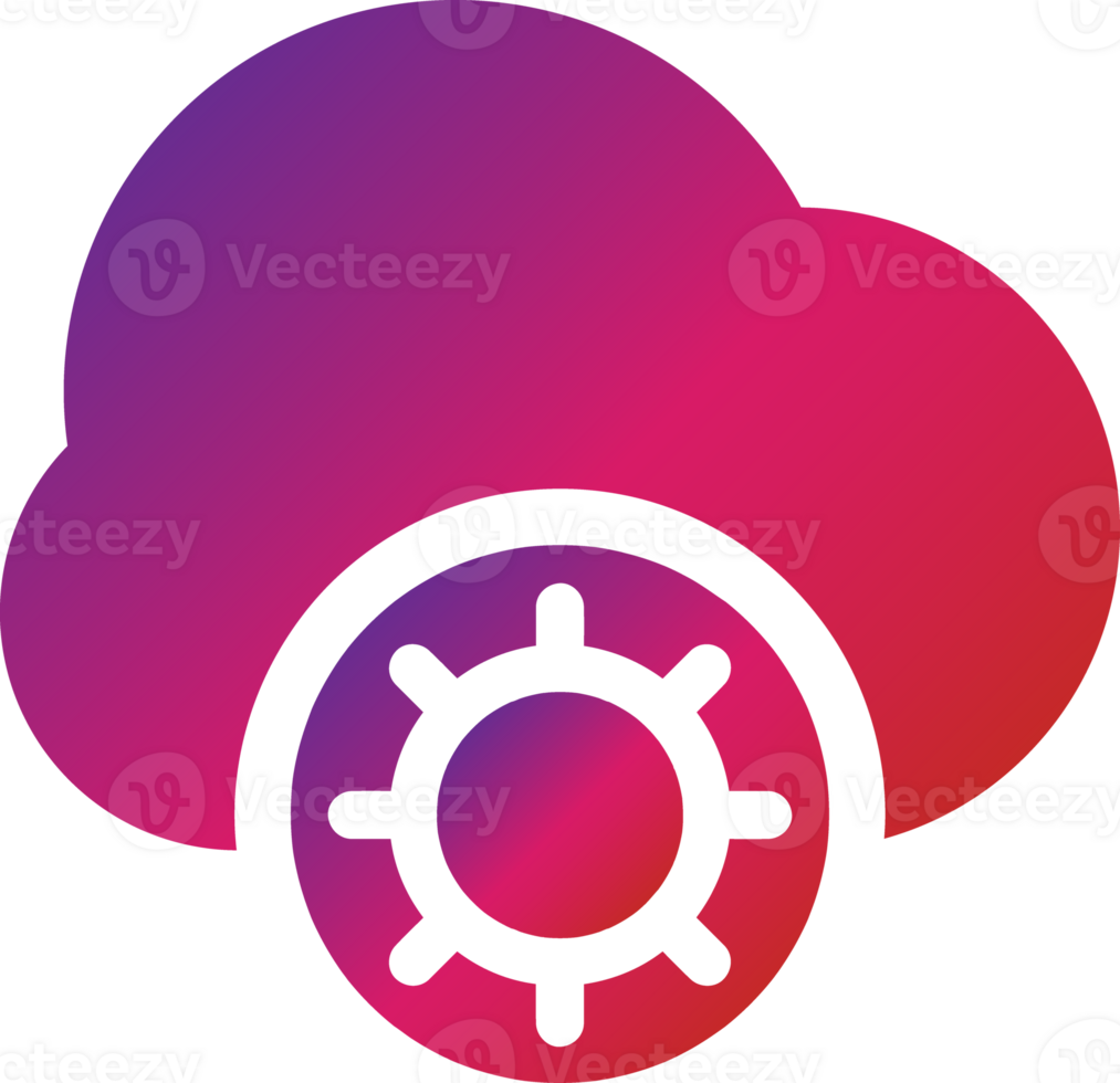 gradient style cloud icon png