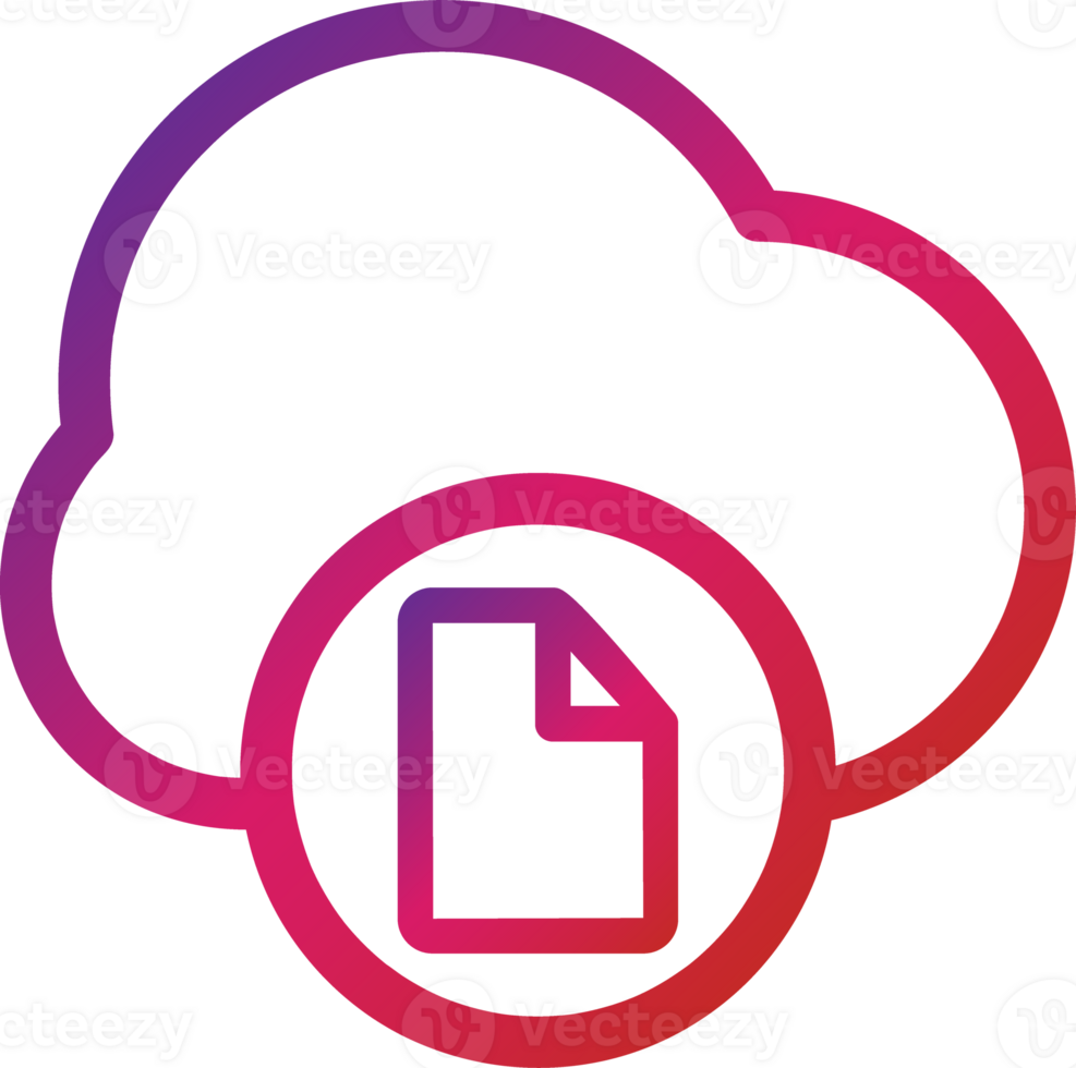 outline gradient cloud icon png