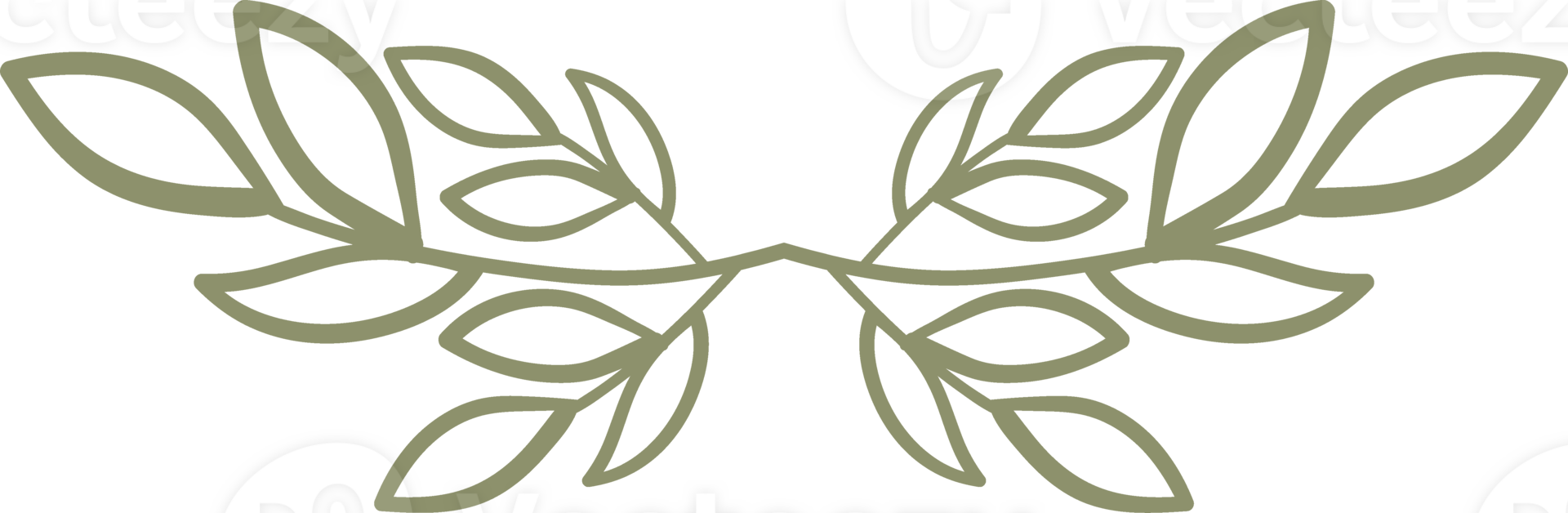 natural floral doodle ornament png