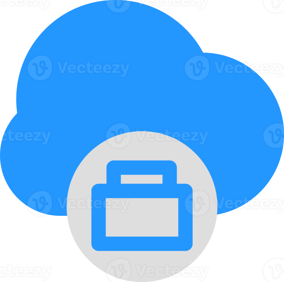 flat style cloud data icon png