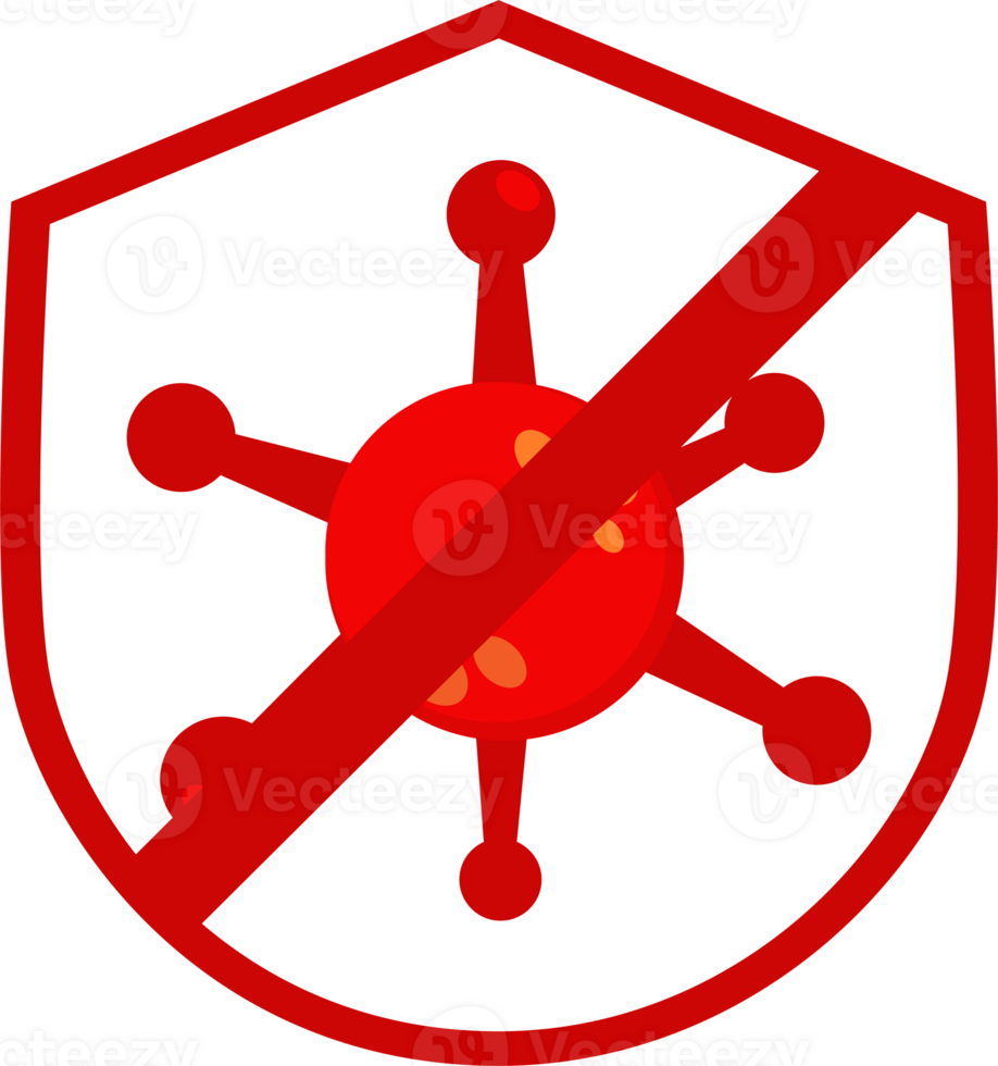 flat style virus icon concept png