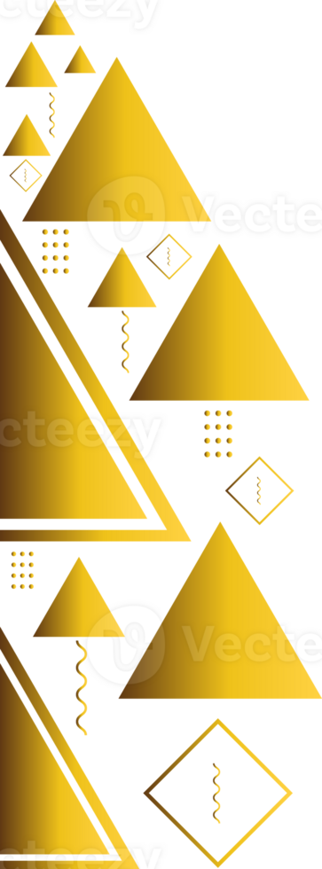 gold geometric decoration png