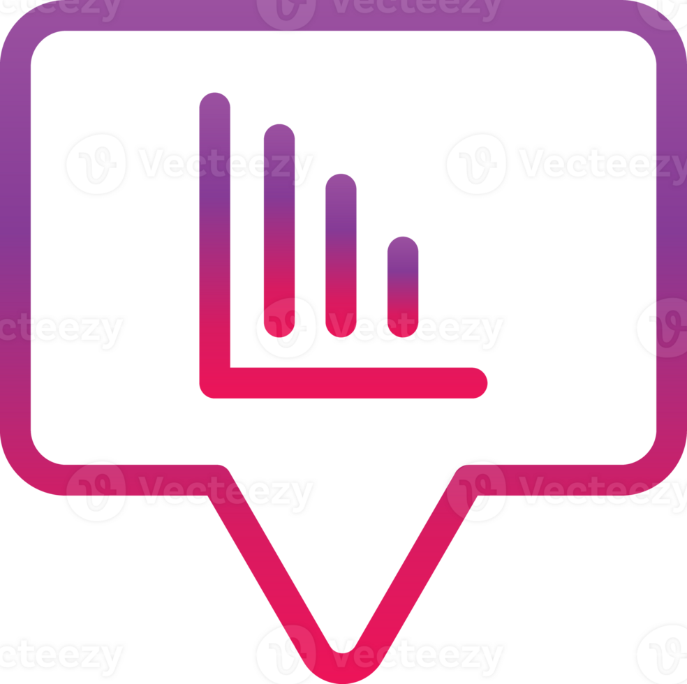 outline gradient style talk icon png