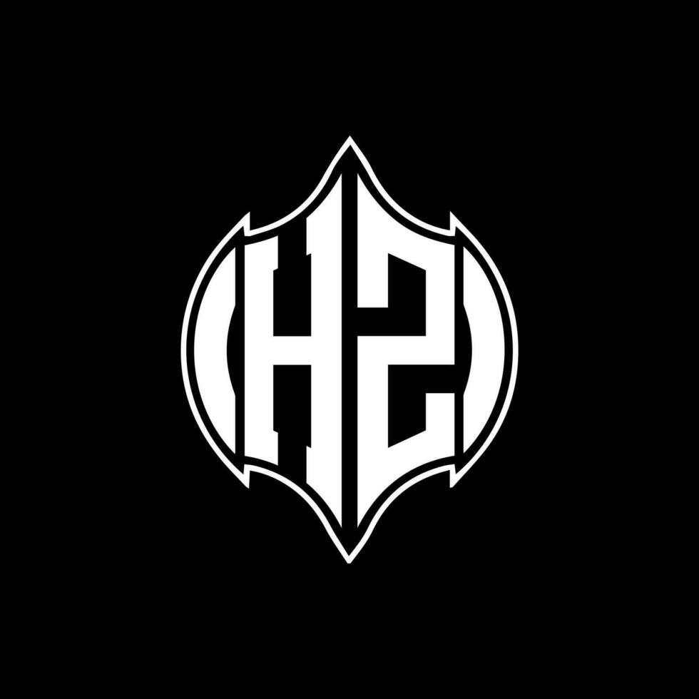 HZ letter logo. HZ creative monogram initials letter logo concept. HZ Unique modern flat abstract vector letter logo design.
