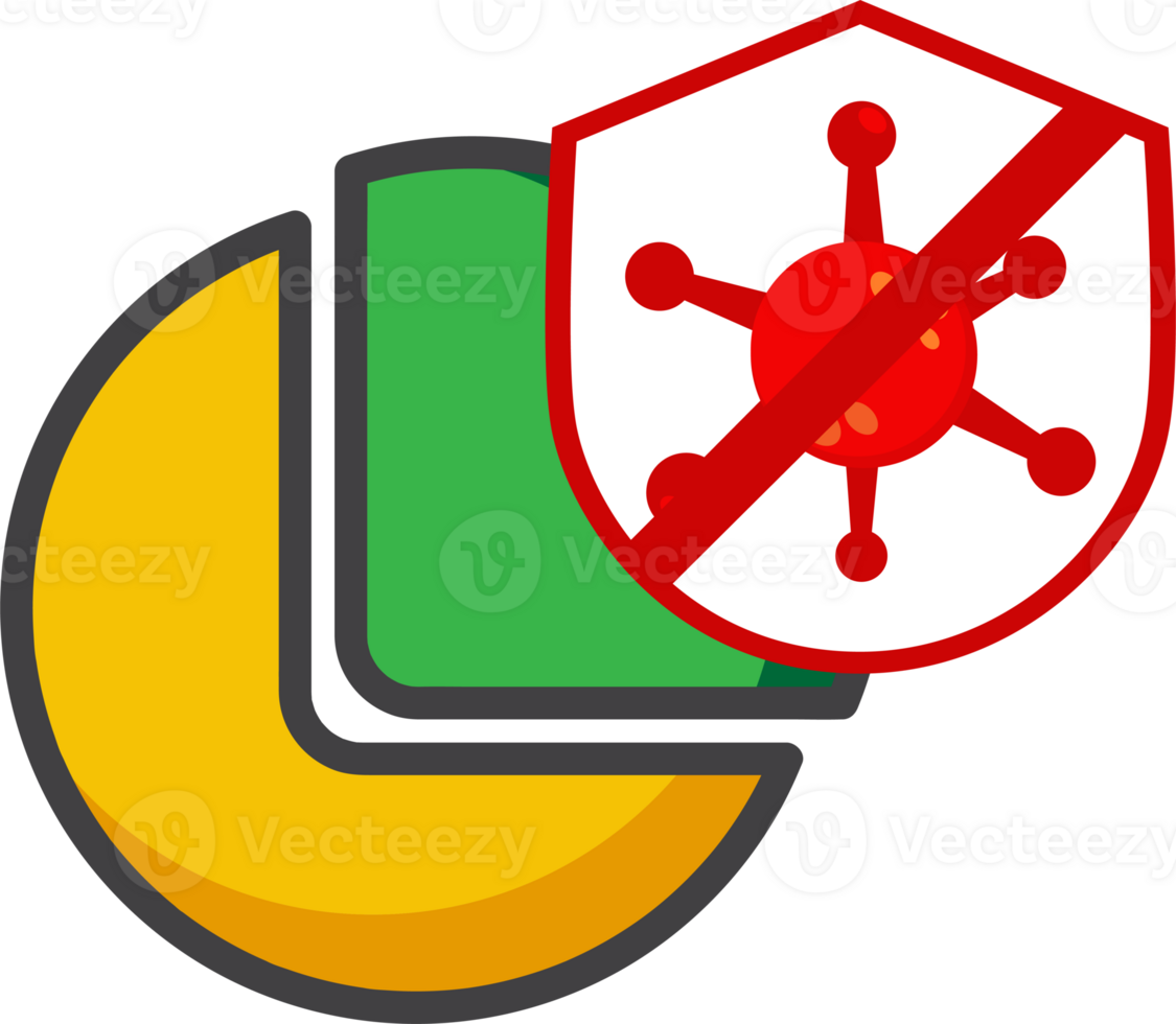 flat style virus icon concept png