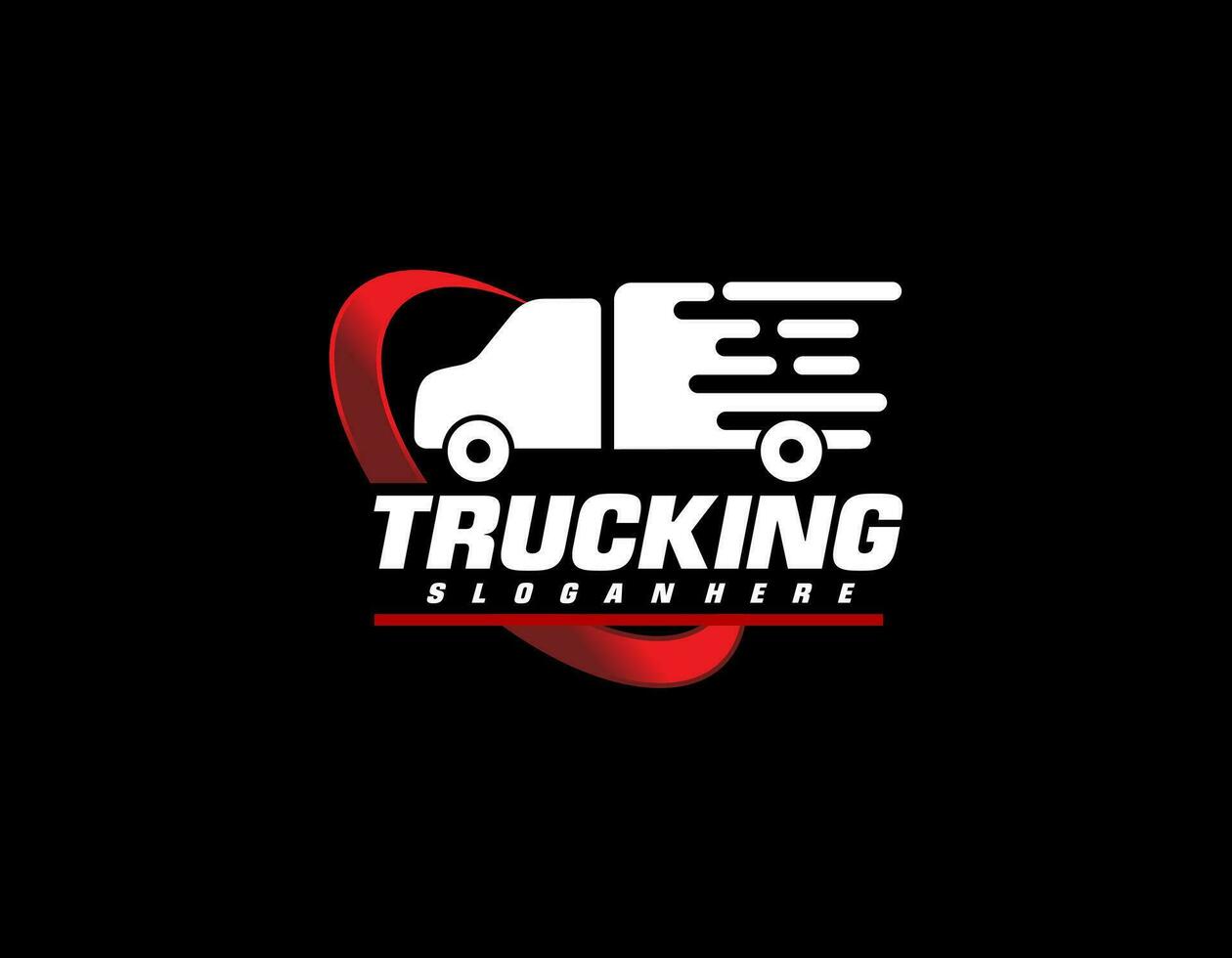 Truck illustration. Logo design vector