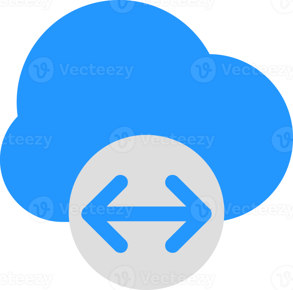 flat style cloud data icon png