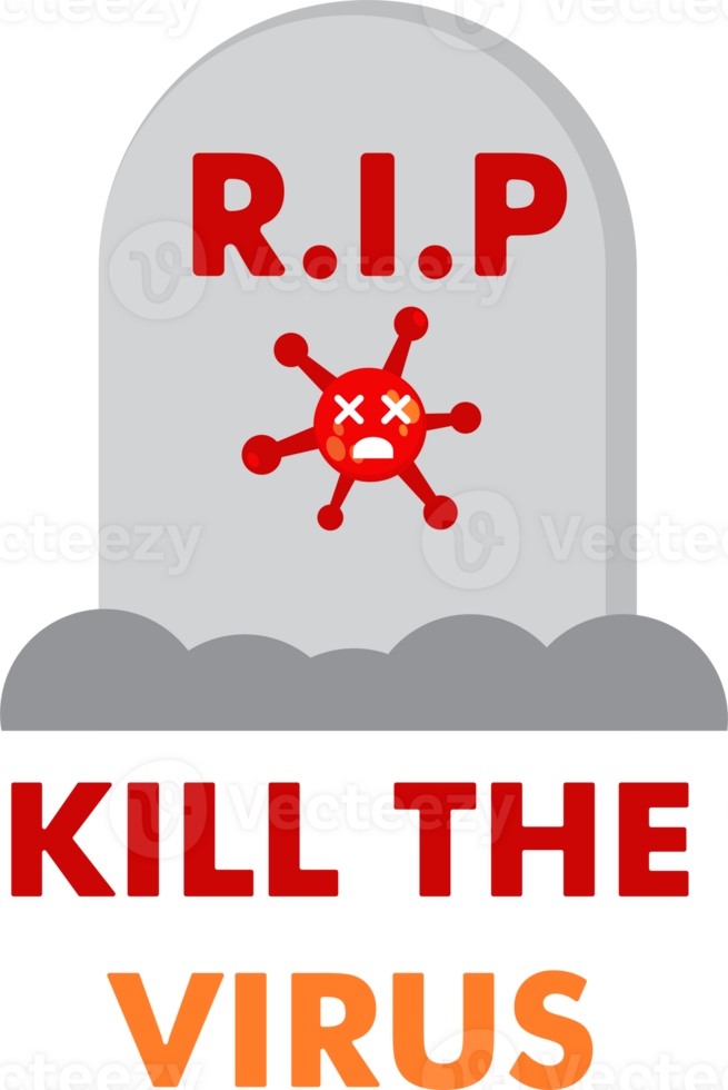 flat style virus icon concept png