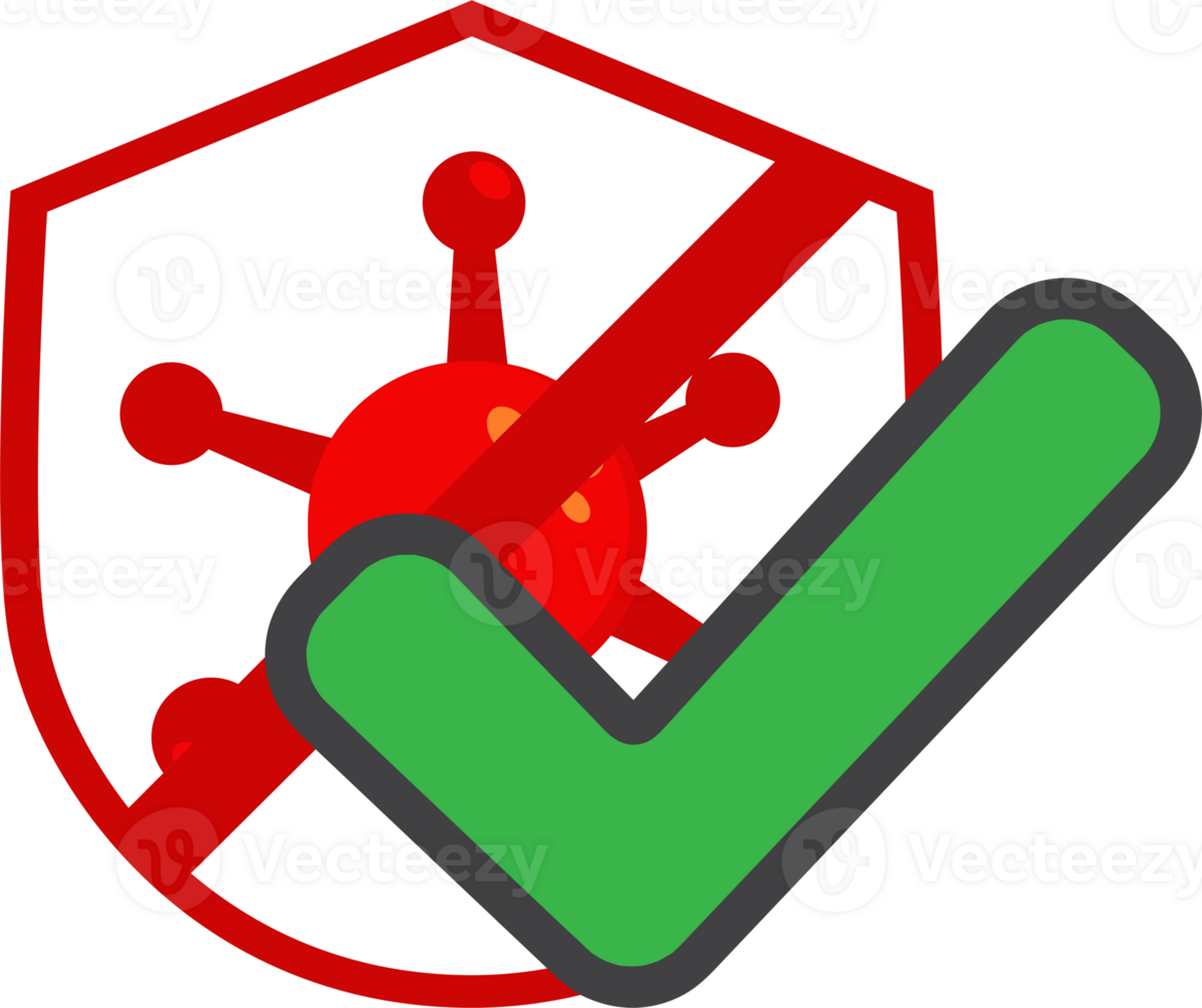 flat style virus icon concept png