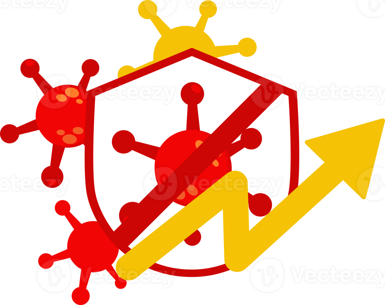 flat style virus icon concept png