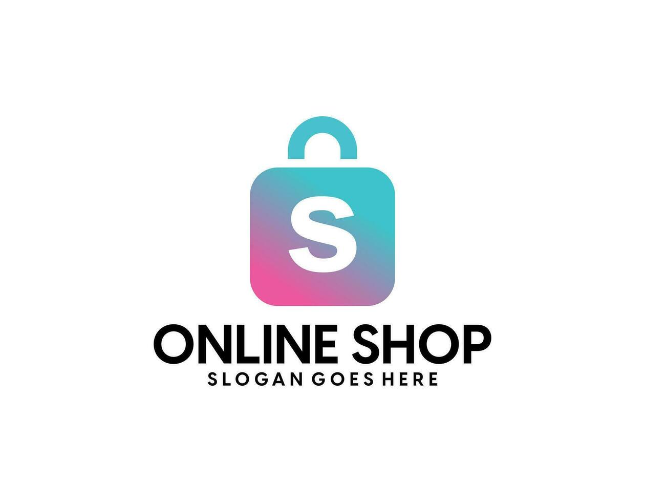 Online Shop Logo designs Template. Illustration vector graphic of shopping cart and shop bag combination logo design concept. Perfect for Ecommerce, sale, discount or store web element. Company emblem