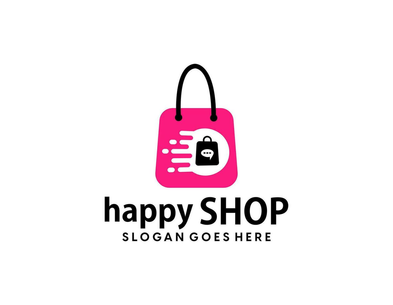 logo bag design online shopping By idealis vector