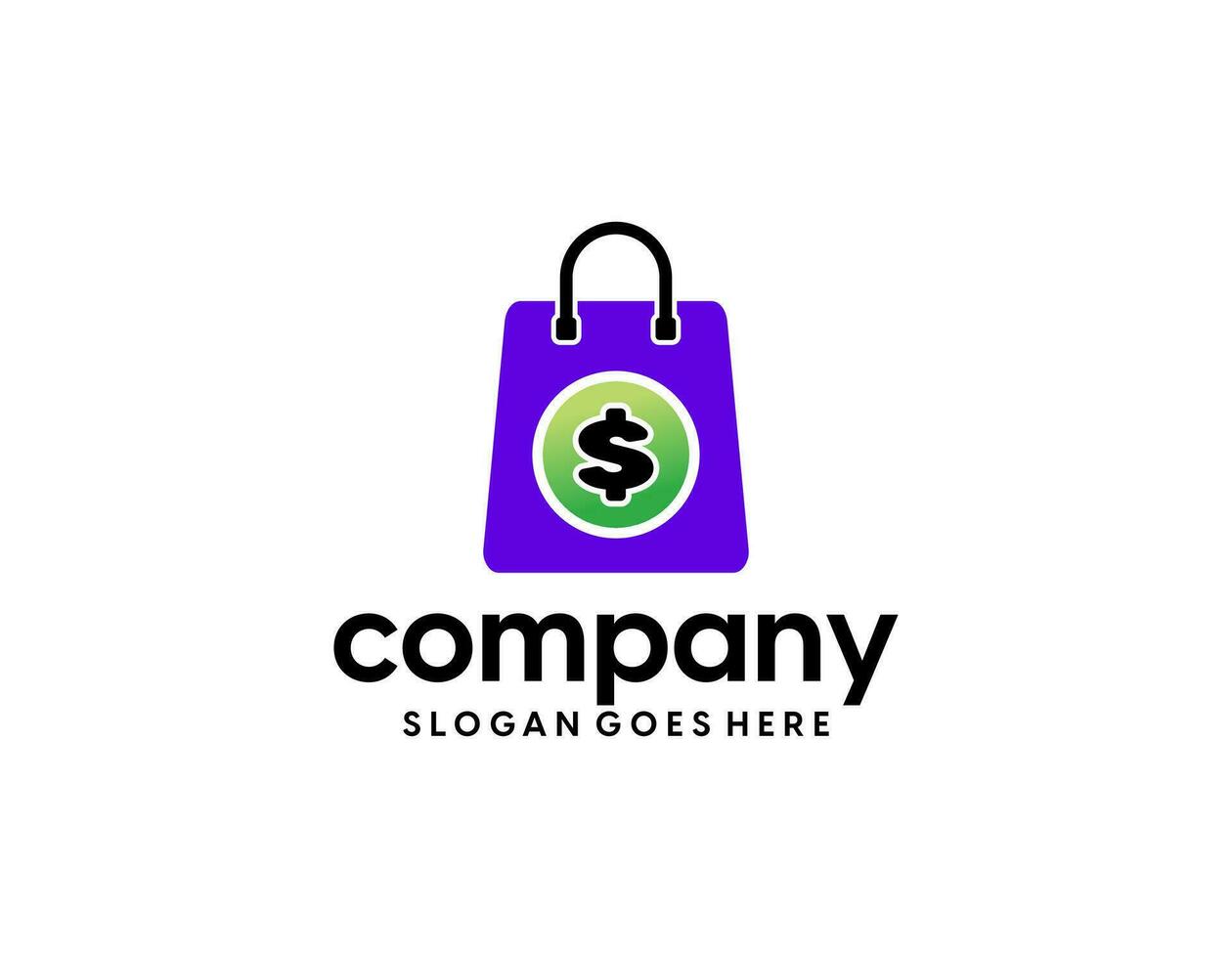 Shopping bag logo vector