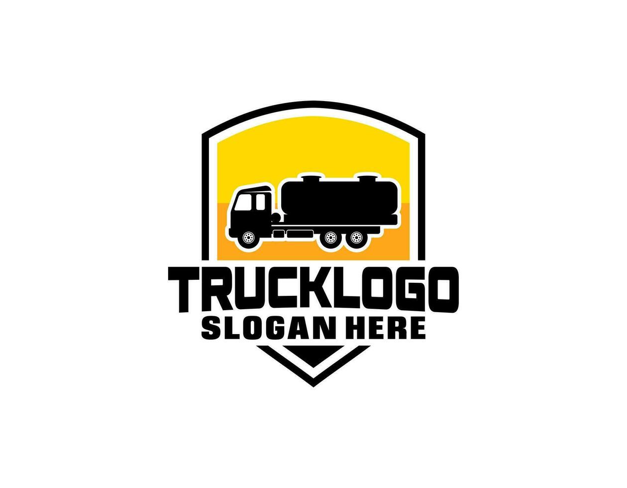 tanker truck logo vector in emblem style