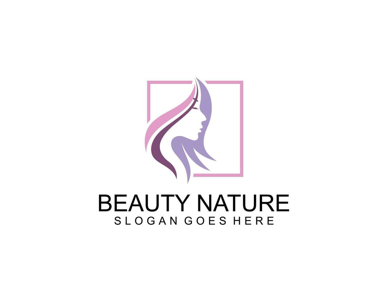 plantilla de diseño de logotipo de salón de belleza y tratamiento de cabello vector