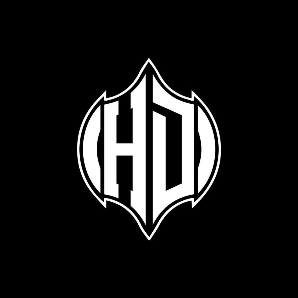 hd letra logo. hd creativo monograma iniciales letra logo concepto. hd único moderno plano resumen vector letra logo diseño.