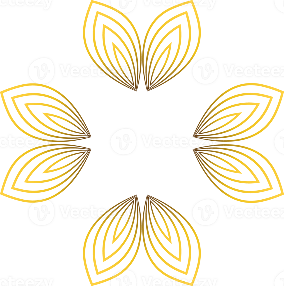 golden floral ornament png
