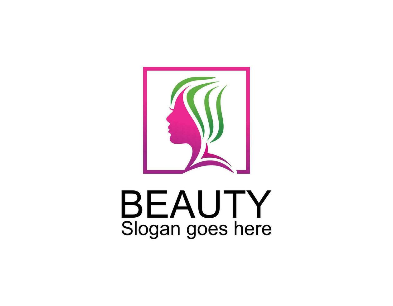 natural belleza salón y pelo tratamiento logo vector