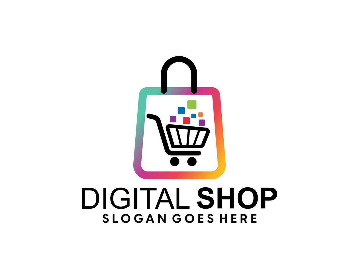 Bag Shop Logo Icon Design Vector