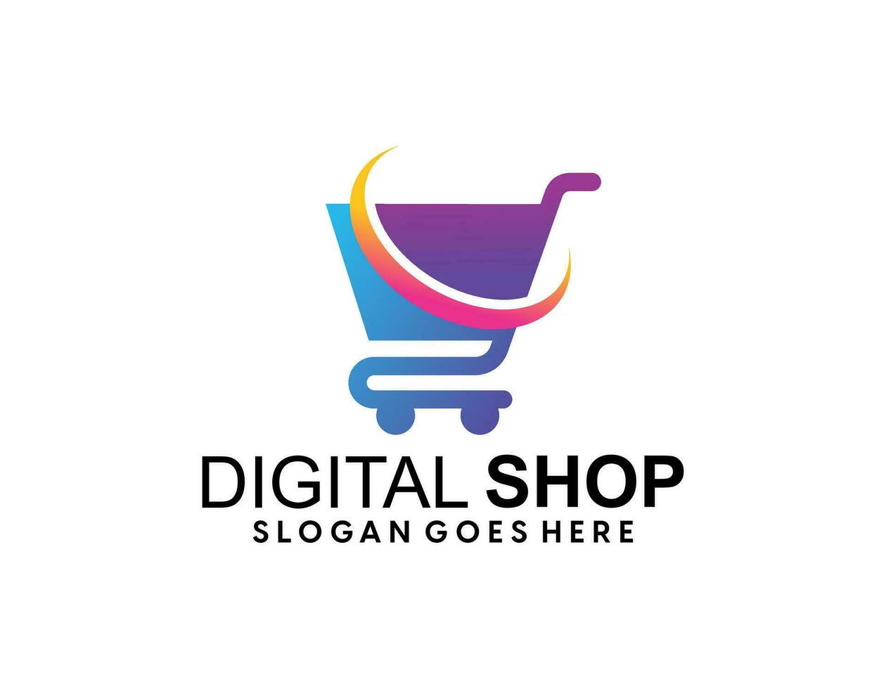 Online shoping logo vector