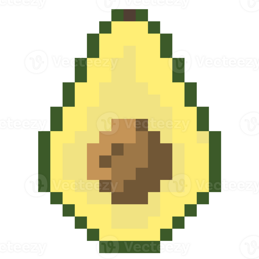 Avocado Pixel Art png