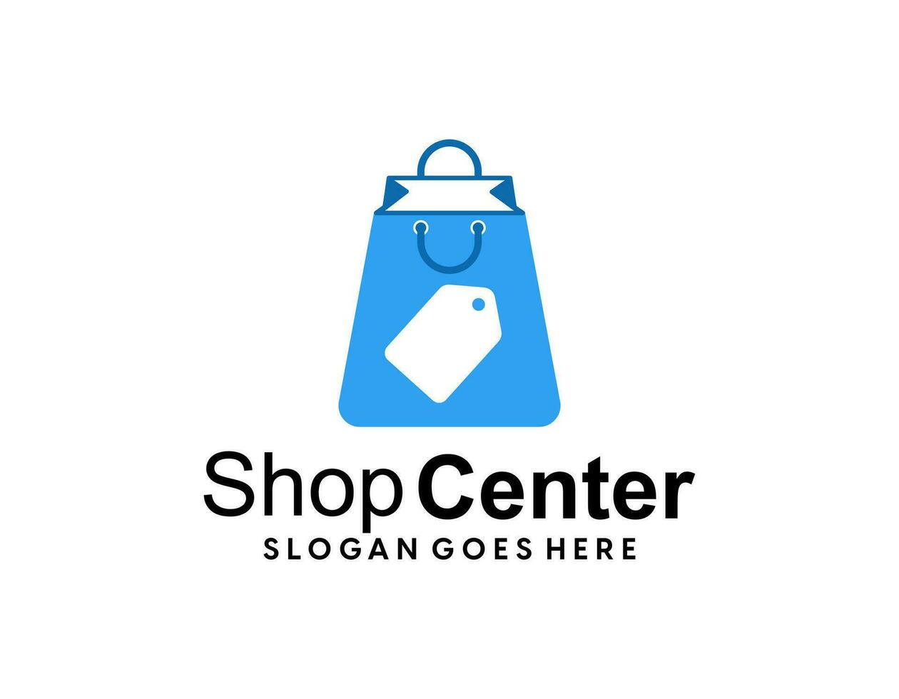 shopping store logo design vector