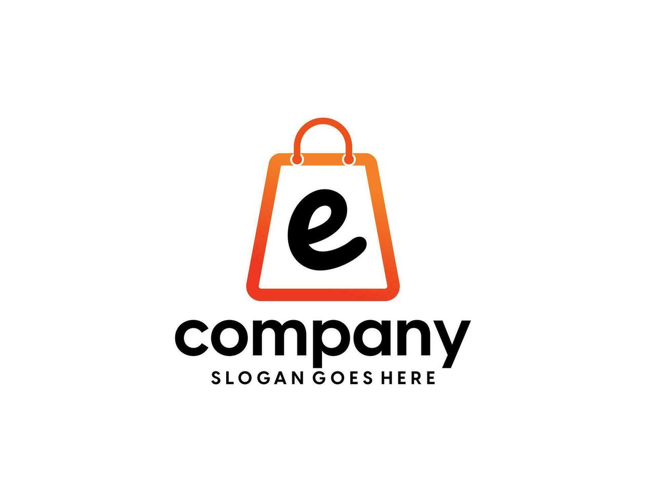 Abstract Shopping bag vector, Retail E-Commerce logo template vector