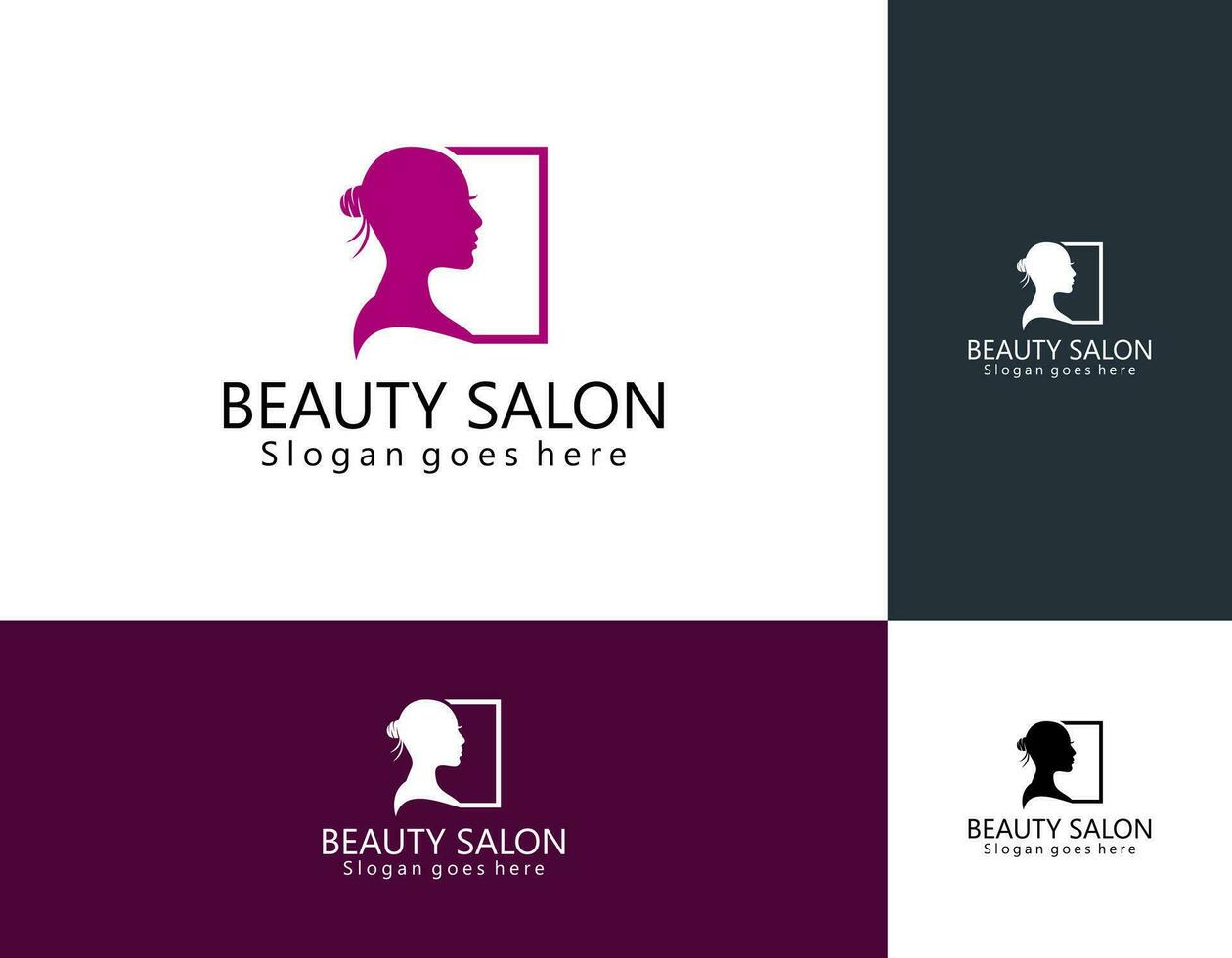 Woman beauty logo template with golden gradient emblem concept vector